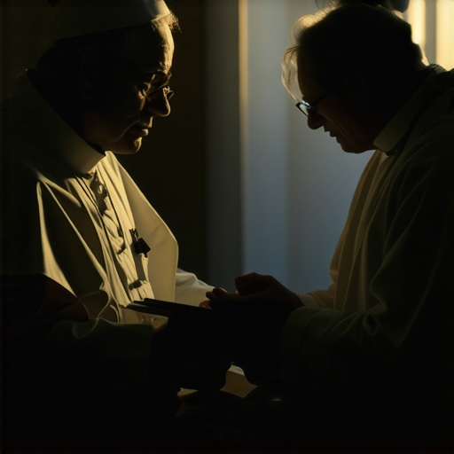 A priest and doctor consulting on a spiritual case