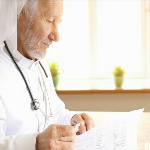 A priest and a doctor discussing a medical evaluation before a spiritual intervention.