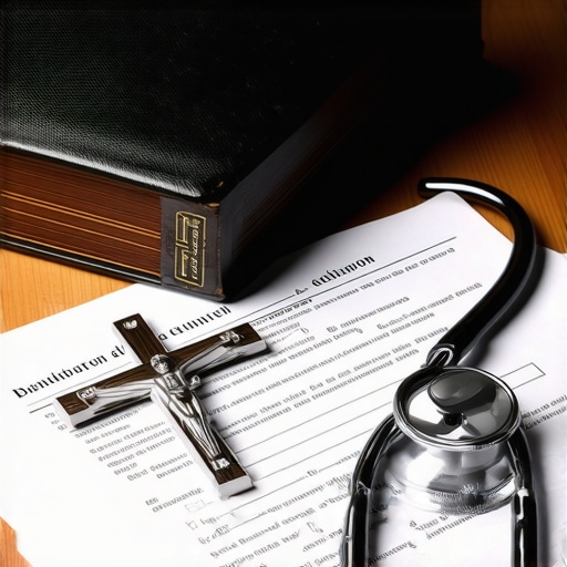 A Bible and stethoscope representing the psychological evaluation required for an official exorcism.