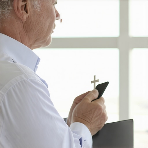 A man in a Fairfax medical office waiting for clearance before a spiritual investigation.