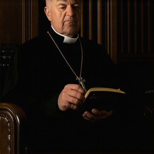 A Catholic priest in Washington DC preparing for spiritual deliverance through prayer and study.