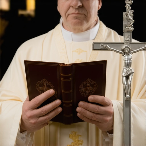 Catholic priest preparing for a deliverance session in Virginia.