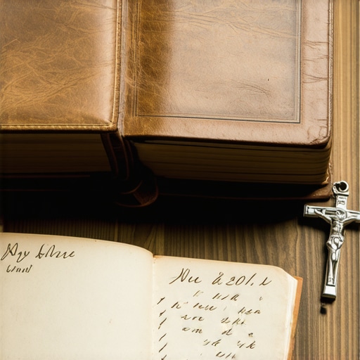 A theological book and a spiritual log used by an official exorcist for verification.