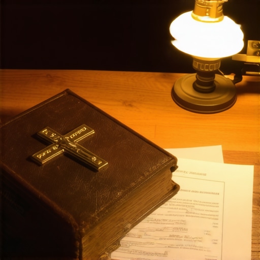 A priest's desk with a bible and medical documents representing the evaluation process.
