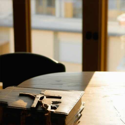 A journal and crucifix used for documenting spiritual infestation signs in a Virginia residence.