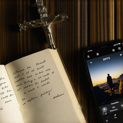 Tools for documenting spiritual activity A journal and crucifix used to document spiritual activity for a priest in Virginia