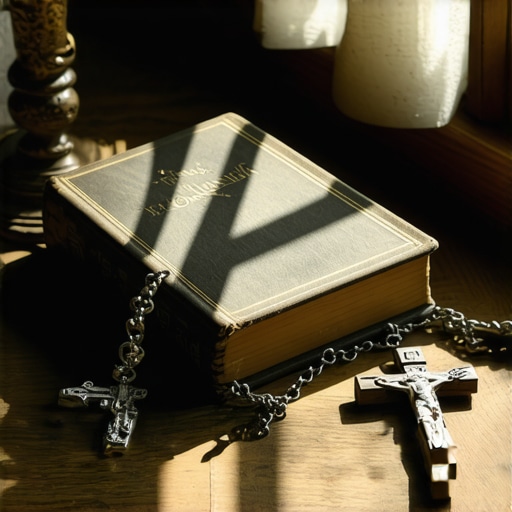 A Rituale Romanum and crucifix representing the formal tools used in Virginia exorcism cases.
